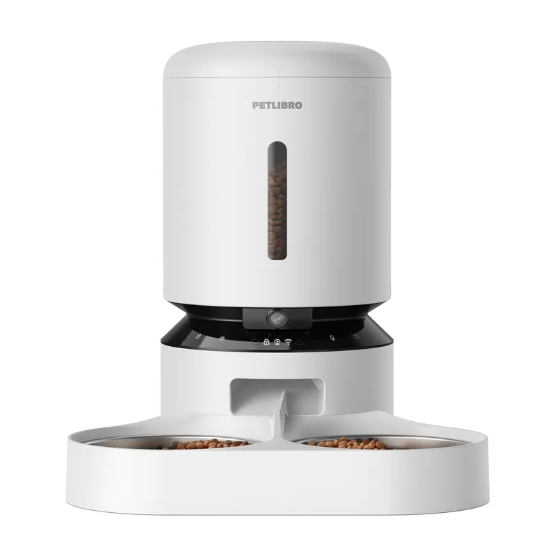 Petlibro Granary camera feed dispenser with double bowl, 5L (white)